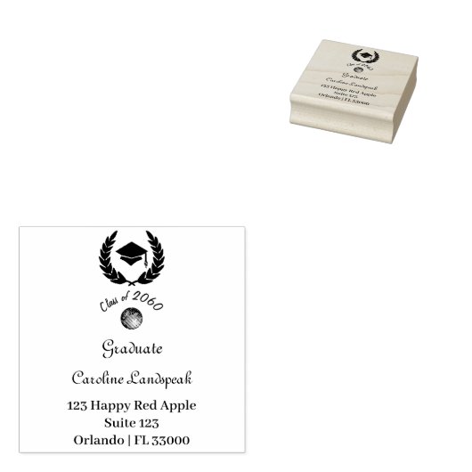 リーフィリース院長キャップ差出人住所 ラバースタンプ (押印)