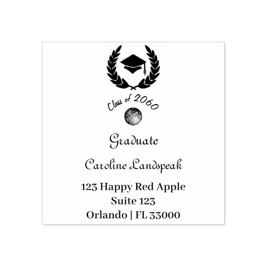 リーフィリース院長キャップ差出人住所 ラバースタンプ (インプリント)