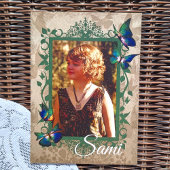 リーフィーつる植物、蝶キンセアニェラ招待状 カード