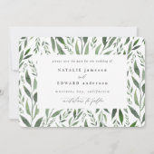 リーフィーな水彩花のSave the Date セーブザデート (裏面)