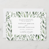 リーフィーな水彩花卉の出日変更 セーブザデート (裏面)