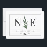 リーフィーな水彩花柄のSave the Date セーブザデート<br><div class="desc">リーフィーな水彩花柄のSave the Dateカード。美しい水彩の葉とモダンな太字が特徴のこのSave the Date招待状は、どんな季節にもぴったりで、最新のトレンドに沿ったデザインです。ウェディングスイートの一部</div>