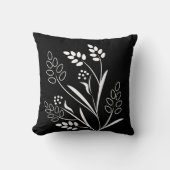 リーフィーフローラオンブラック クッション (正面)