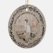 リーフィーリース氏ファースト・クリスマス結婚した夫人 セラミックオーナメント (左)
