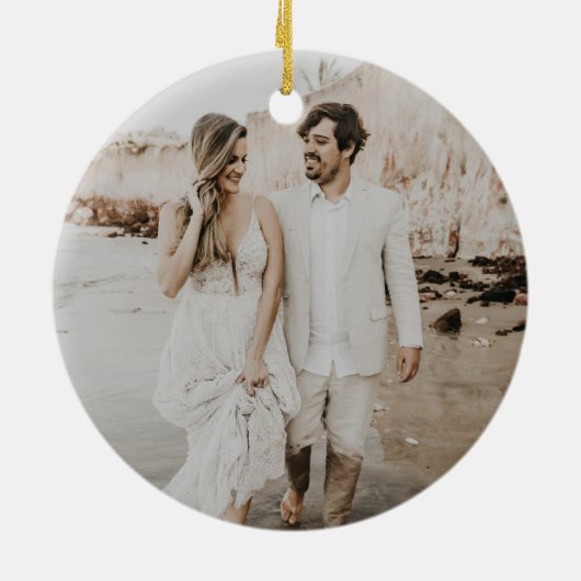 リーフィーリース氏ファースト・クリスマス結婚した夫人 セラミックオーナメント (裏面)