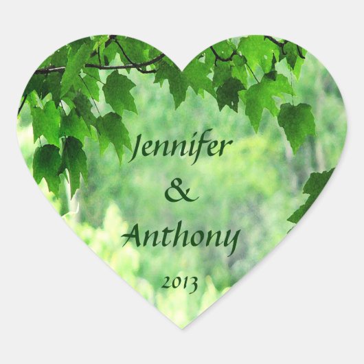 リーフィー結婚式用シール ハートシール (正面)