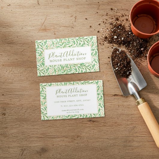 リーフィー ウィリアム モリス ハウス プラント ショップ 名刺