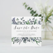 リーフィー・ウォータカラー | 結婚式の招待前のお知らせ 招待状 (スタンド正面)