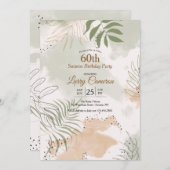 リーフィー ウォーターカラー 招待状 (正面/裏面)