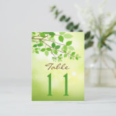 リーフィ枝結婚のテーブル番号はがき ポストカード (スタンド正面)
