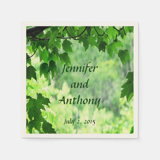 リーフィ結婚ー紙ナプキンス スタンダードカクテルナプキン (正面)