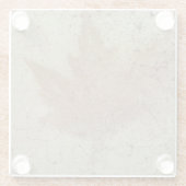 リーフインプリント付きガラスコースター ガラスコースター (裏面)