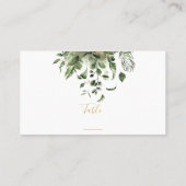 リーフウェディングレセプションテーブル番号 プレイスカード (裏面)