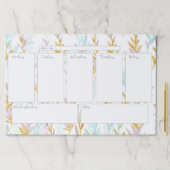 リーフウォーターカラー週用カレンダー（大）ティアアウェイパッド ペーパーパッド (インサイチュ)