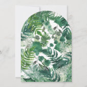 リーフエレガントグリーンリーアーチブライダルシャワー 招待状 (裏面)