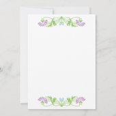 リーフエレガントフローラ旋回ブライダルシャワー 招待状 (裏面)