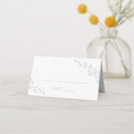 リーフエレガントブランチ植物青結婚のテーブル プレイスカード