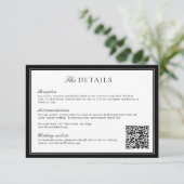 リーフエレガントモノグラム結婚のQRコード詳細 エンクロージャーカード (スタンド正面)