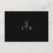 リーフエレガントモノグラム結婚のQRコード詳細 エンクロージャーカード (裏面)