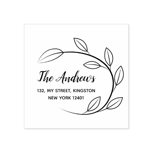 リーフエレガントリースファミリー ラバースタンプ (インプリント)