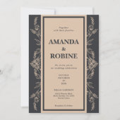 リーフエレガント結婚式招待状 招待状 (正面)