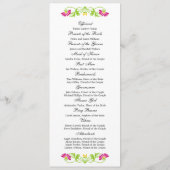 リーフエレガント花模様と渦巻き結婚式 プログラム (裏面)