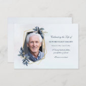 リーフエレガント記念写真カード サンキューカード (正面/裏面)