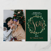 リーフォイル ホリデー フォト カード (正面)