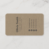 リーフオーガニック美しい及び化粧品名刺 名刺 (裏面)