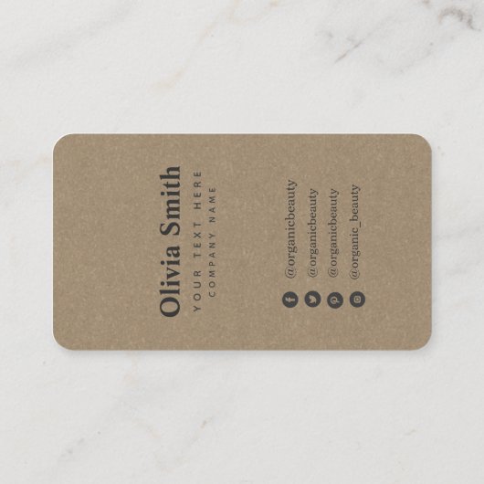 リーフオーガニック美しい及び化粧品名刺 名刺 (裏面)