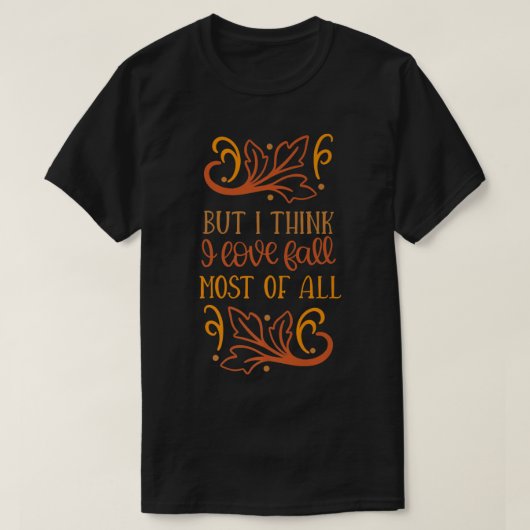 リーフオータムツリーオレンジ紅葉シーズン Tシャツ (デザイン正面)