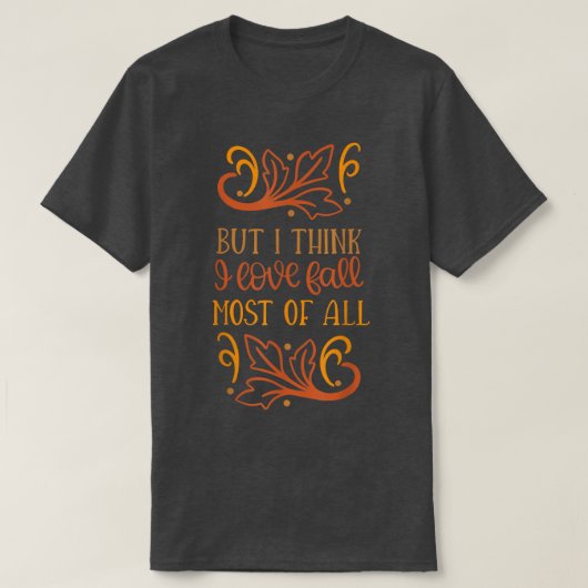 リーフオータムツリーオレンジ紅葉シーズン Tシャツ (デザイン正面)