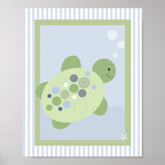 リーフカメ8x10ベビー子供部屋ルームプリント ポスター (正面)