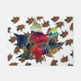 リーフカラフルアートドアマット ドアマット