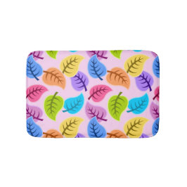 リーフカラフルパターン バスマット