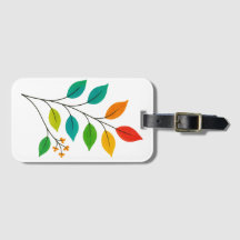 リーフカラフルブランチイラストレーション