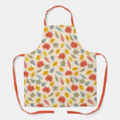 リーフカラフル秋パターン エプロン (正面)