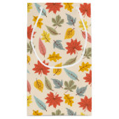 リーフカラフル秋パターン スモールペーパーバッグ (裏面)