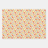 リーフカラフル秋パターン ラッピングペーパーシート (正面3)