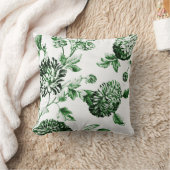 リーフグリーン植物性フローラトイルNo.2 クッション (ブランケット)