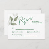 リーフシンプル 出欠カード (正面/裏面)