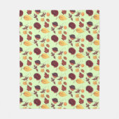 リーフスキャン春グリーンブランケット フリースブランケット (正面)