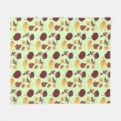 リーフスキャン春グリーンブランケット フリースブランケット (正面(横))