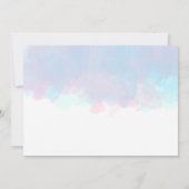 リーフスクリプトピンクブルー薄紫水色結婚の 招待状 (裏面)