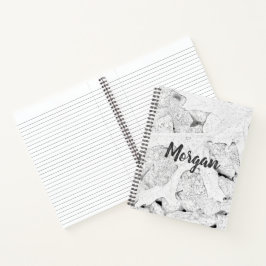 リーフスケッチ(白黒) ノートブック