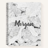 リーフスケッチ（白黒） ノートブック (正面)