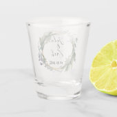 リーフスタイリッシュボタニカルリース結婚ズ ショットグラス (裏面)