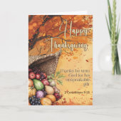 リーフストーム2コリント9:15ハッピー感謝祭 カード (正面)