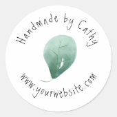 リーフスモールクラフトビジネスサイト ラウンドシール (正面)