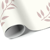 リーフダスティバラウエディングピンクアイボリーオフホワイト ラッピングペーパー (ロールコーナー)